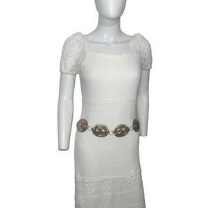 White/Ivory Crotchet Bohemian Dress Sz M